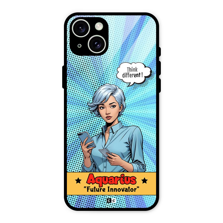 Innovative Aquarius Glass Back Case for iPhone 15 Plus