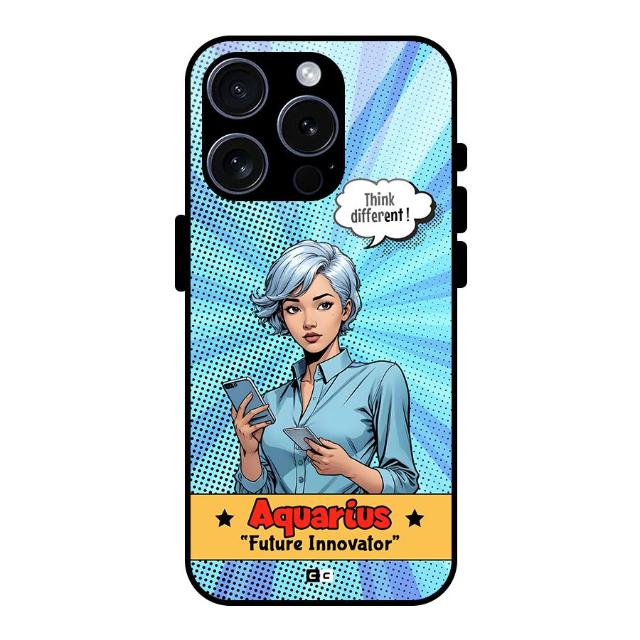 Innovative Aquarius Glass Back Case for iPhone 15 Pro