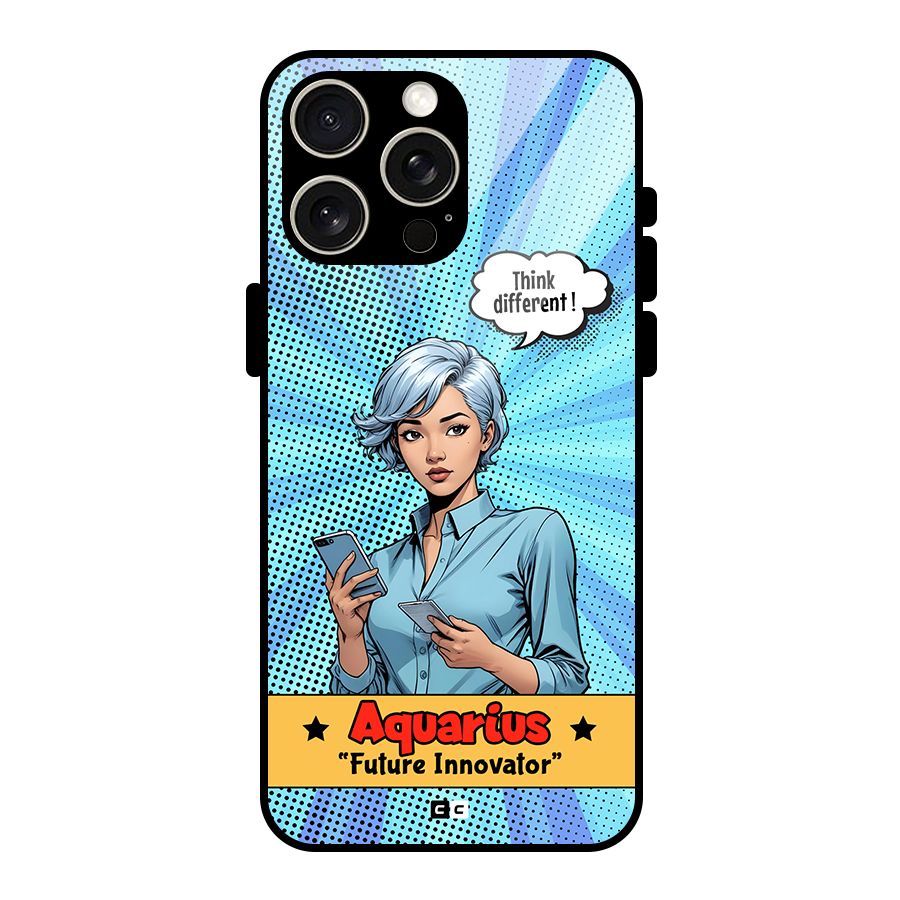 Innovative Aquarius Glass Back Case for iPhone 15 Pro Max
