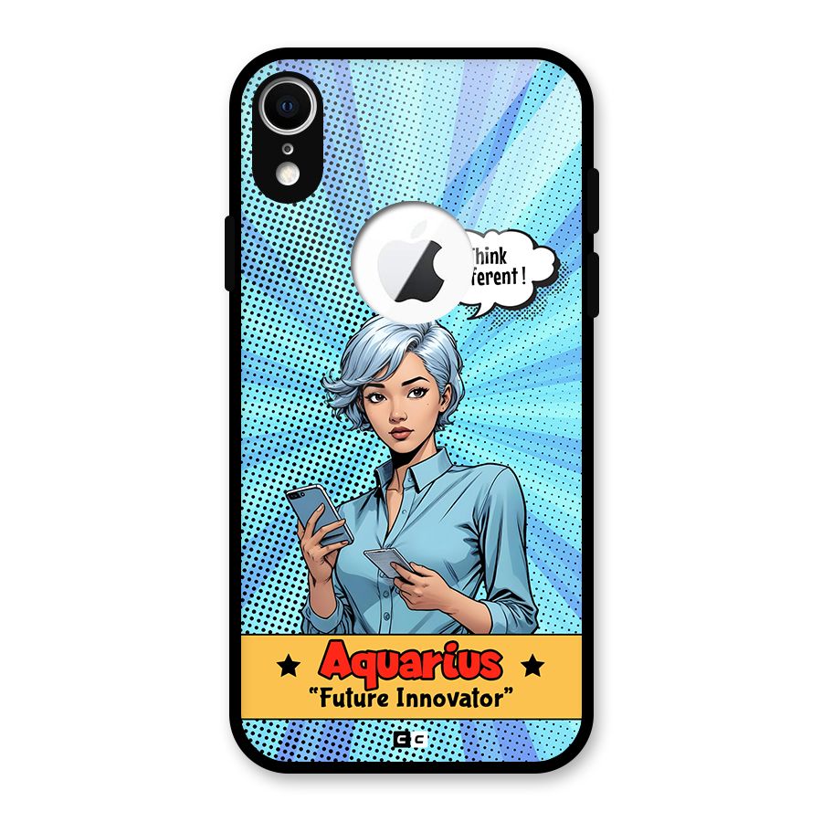 Innovative Aquarius Glass Back Case for iPhone XR Logo Cut