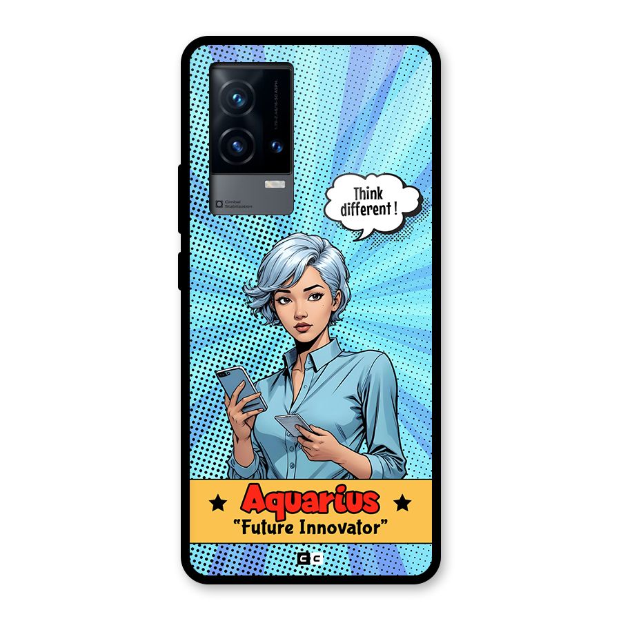 Innovative Aquarius Glass Back Case for iQOO 9 5G