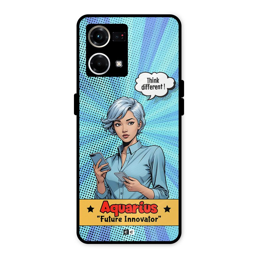 Innovative Aquarius Metal Back Case for Oppo F21 Pro 4G