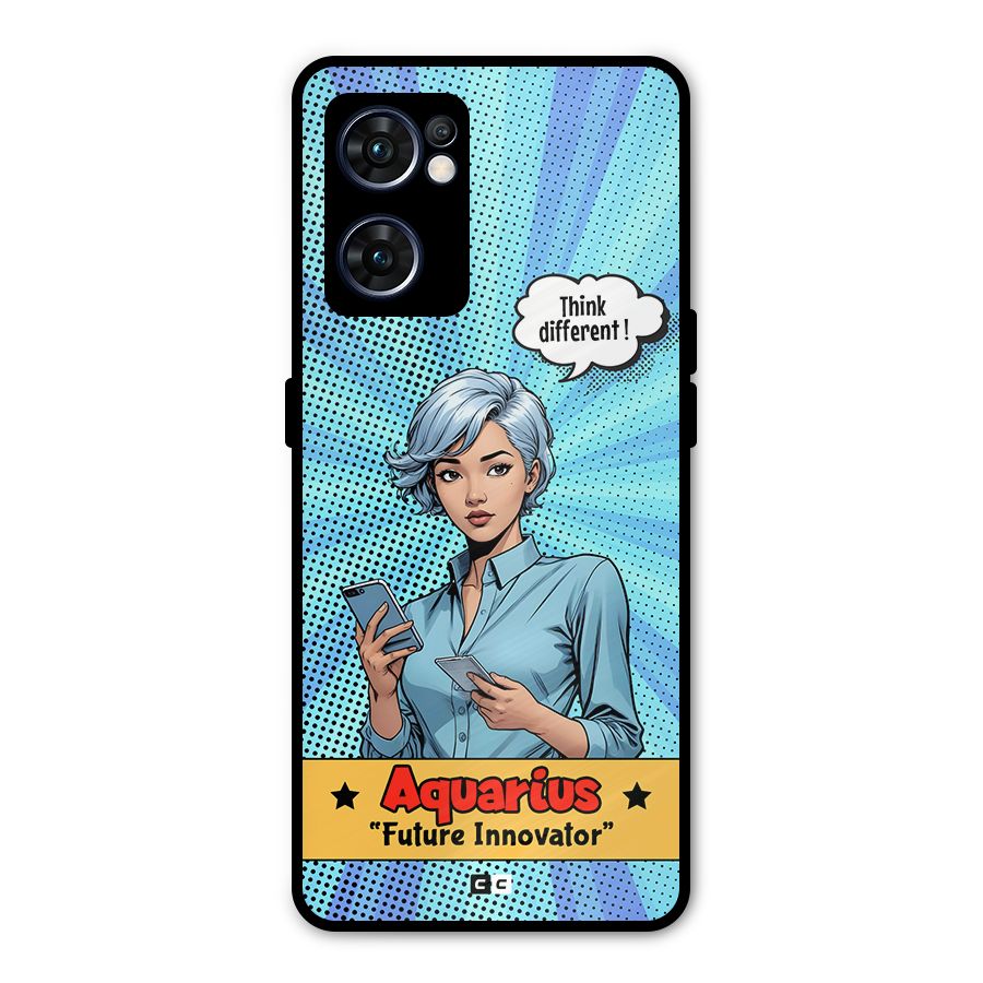Innovative Aquarius Metal Back Case for Oppo Reno7 5G