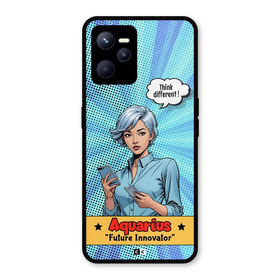 Innovative Aquarius Metal Back Case for Realme C35