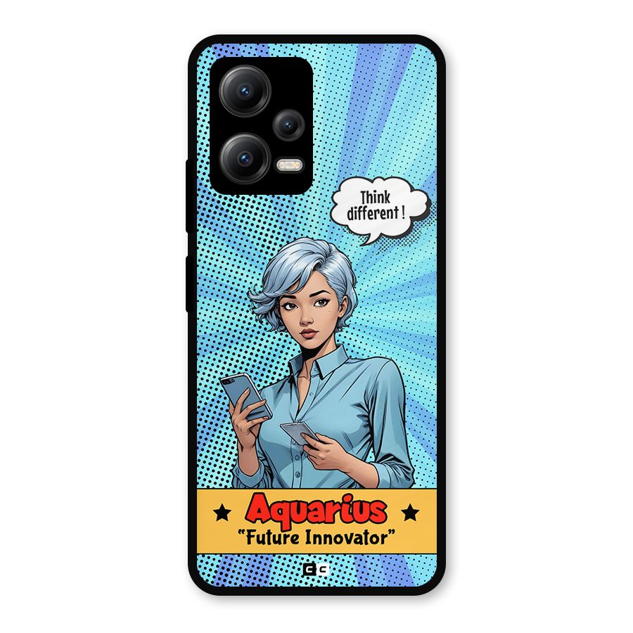 Innovative Aquarius Metal Back Case for Redmi Note 12 5G