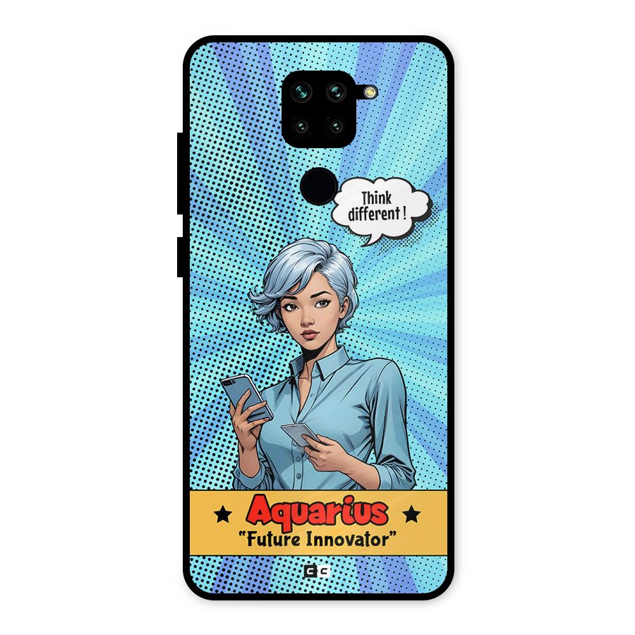 Innovative Aquarius Metal Back Case for Redmi Note 9