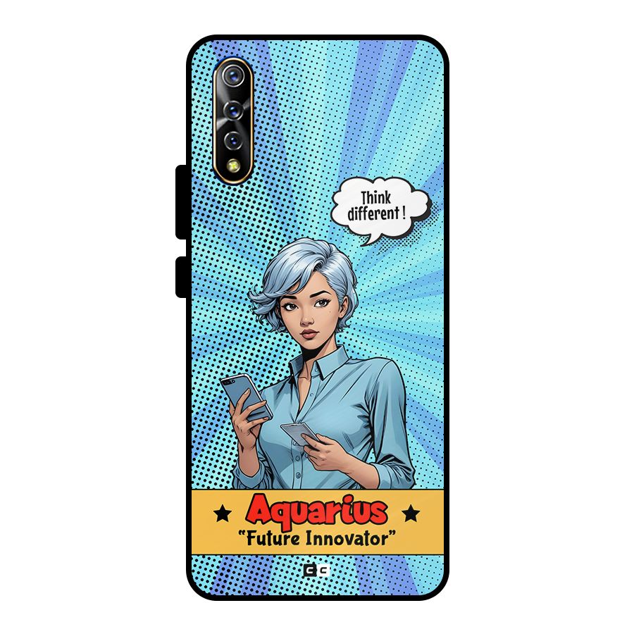 Innovative Aquarius Metal Back Case for Vivo S1