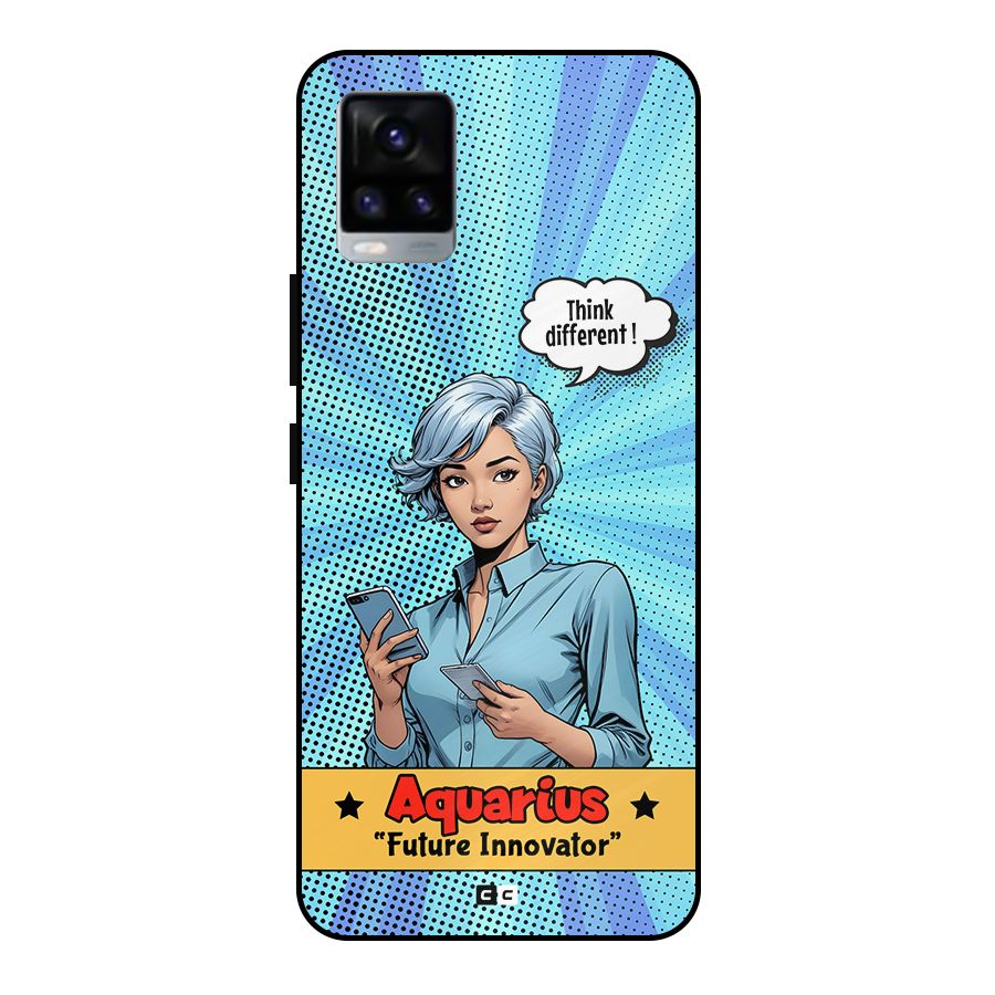 Innovative Aquarius Metal Back Case for Vivo V20 2021