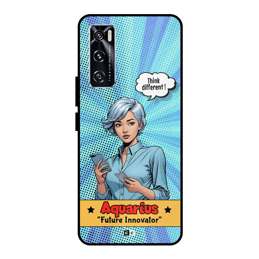 Innovative Aquarius Metal Back Case for Vivo V20 SE