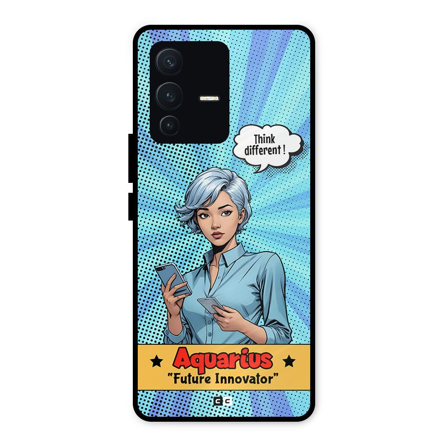 Innovative Aquarius Metal Back Case for Vivo V23 5G