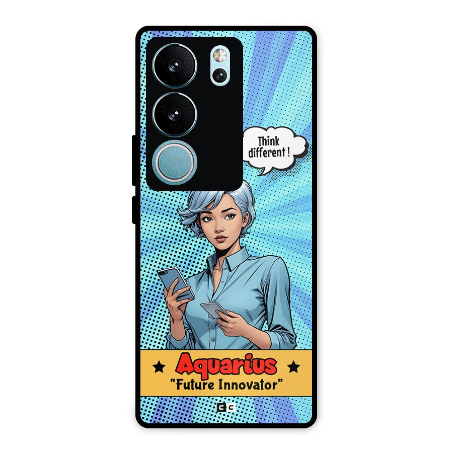 Innovative Aquarius Metal Back Case for Vivo V29 Pro