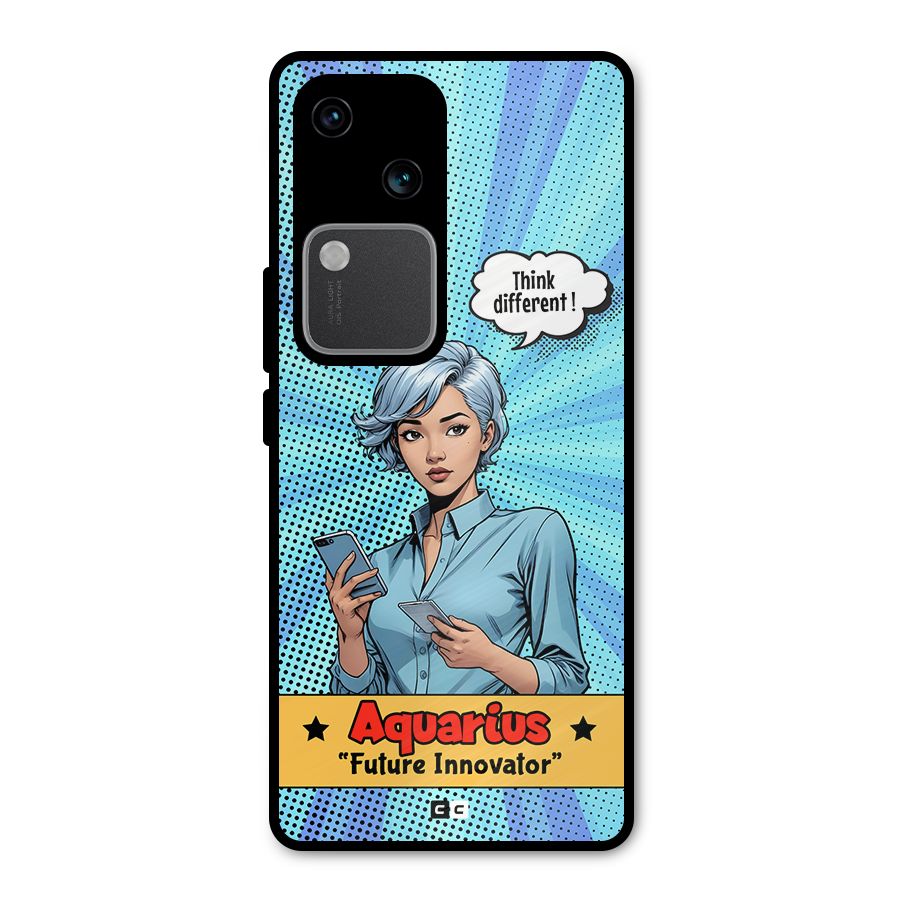 Innovative Aquarius Metal Back Case for Vivo V30 Pro