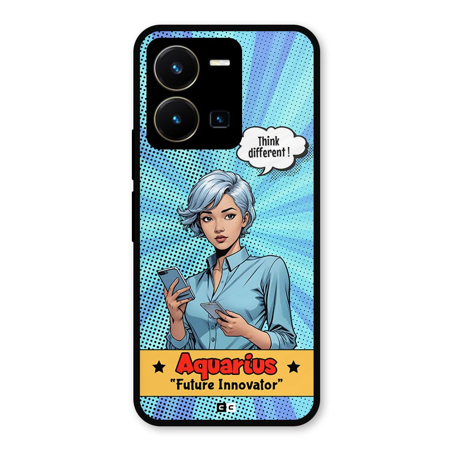Innovative Aquarius Metal Back Case for Vivo Y35