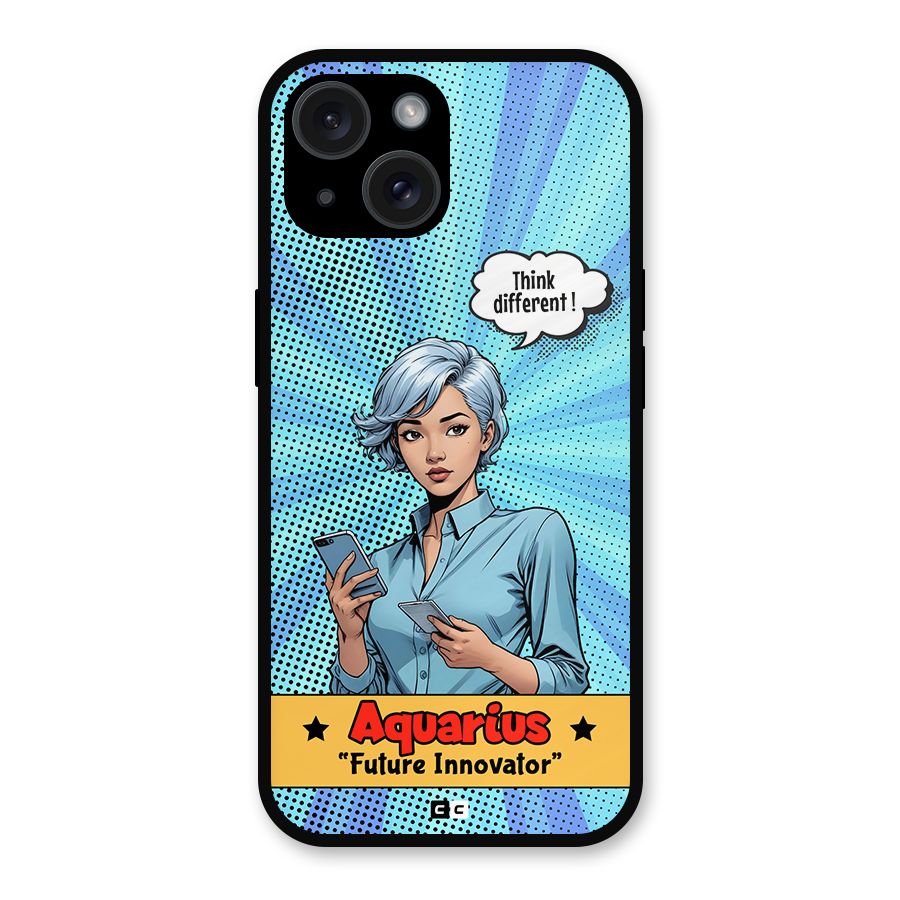 Innovative Aquarius Metal Back Case for iPhone 15