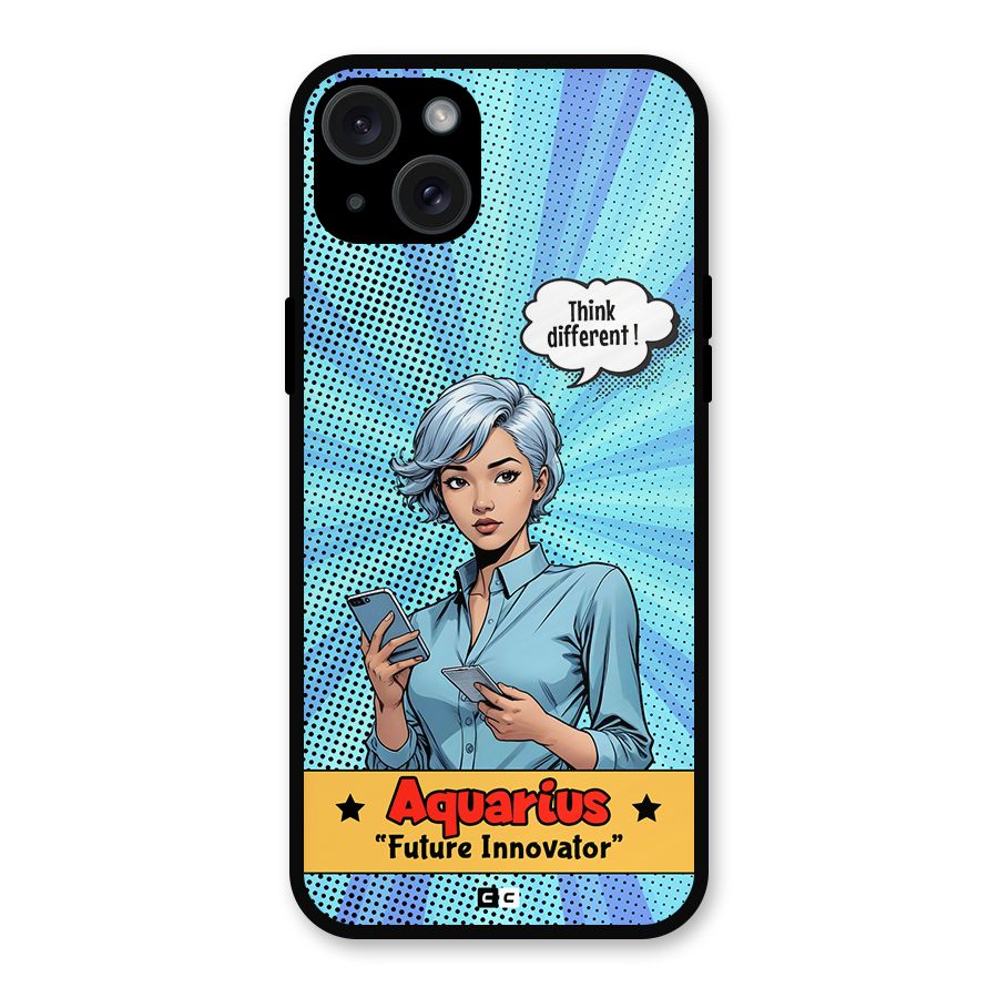 Innovative Aquarius Metal Back Case for iPhone 15 Plus