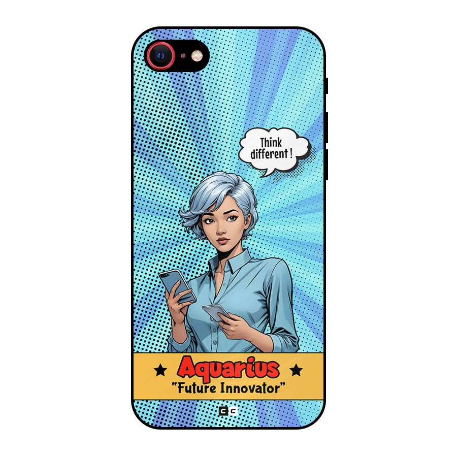 Innovative Aquarius Metal Back Case for iPhone SE 2022