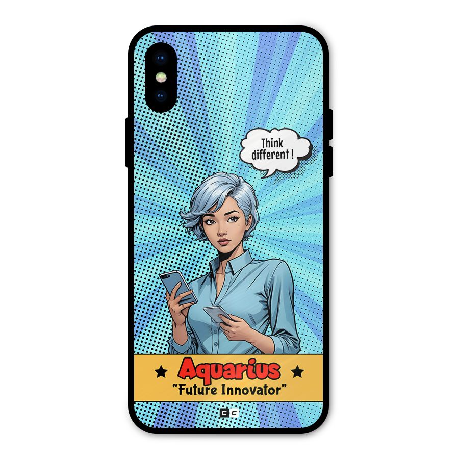 Innovative Aquarius Metal Back Case for iPhone X