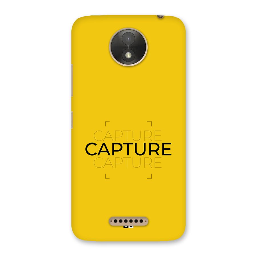 Instant Capture Back Case for Moto C Plus