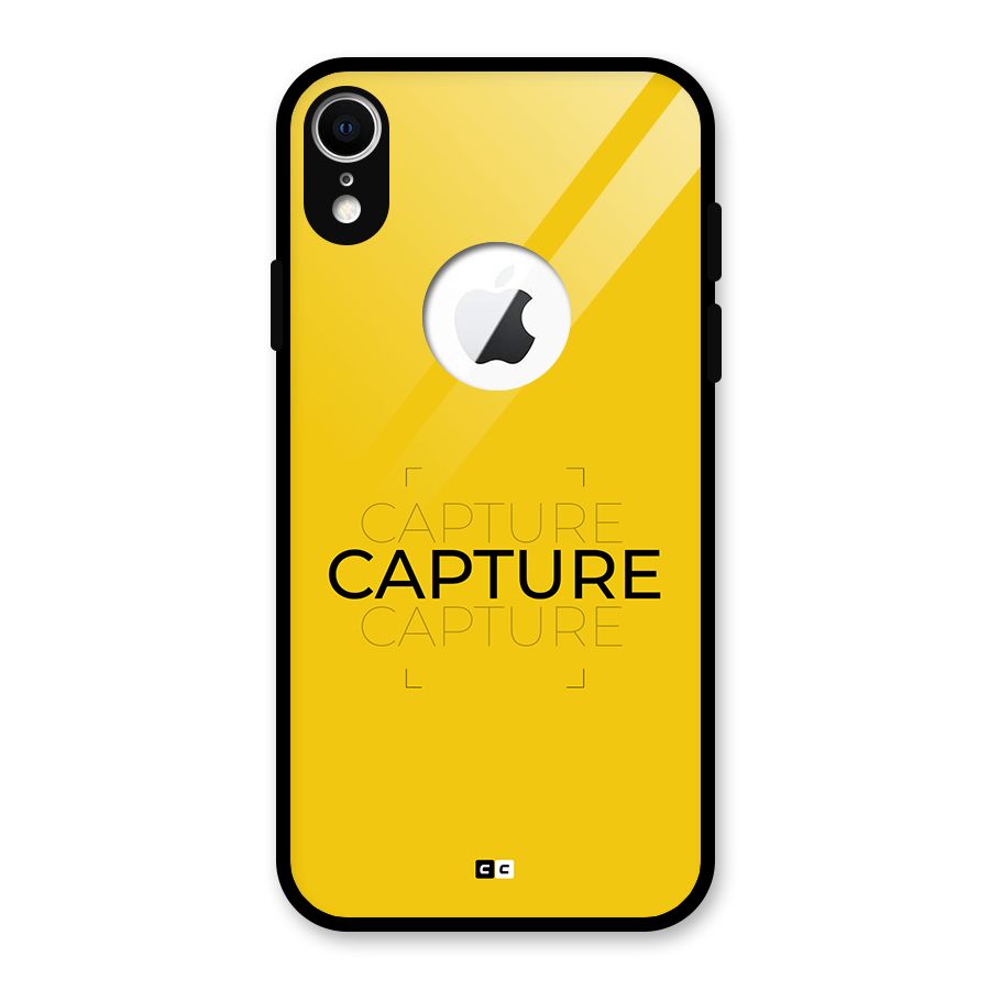 Instant Capture Glass Back Case for iPhone XR Logo Cut