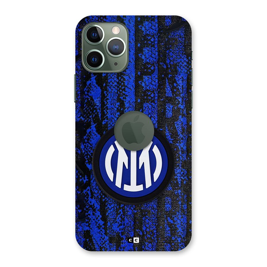Inter Milan Texture Back Case for iPhone 11 Pro Logo Cut