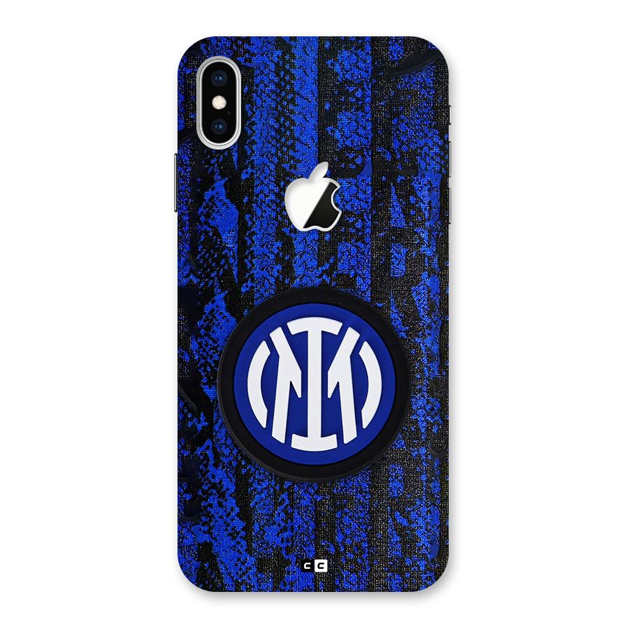 Inter Milan Texture Back Case for iPhone XS Max Apple Cut