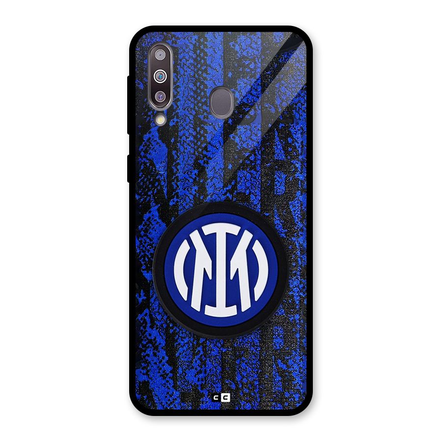 Inter Milan Texture Glass Back Case for Galaxy M30