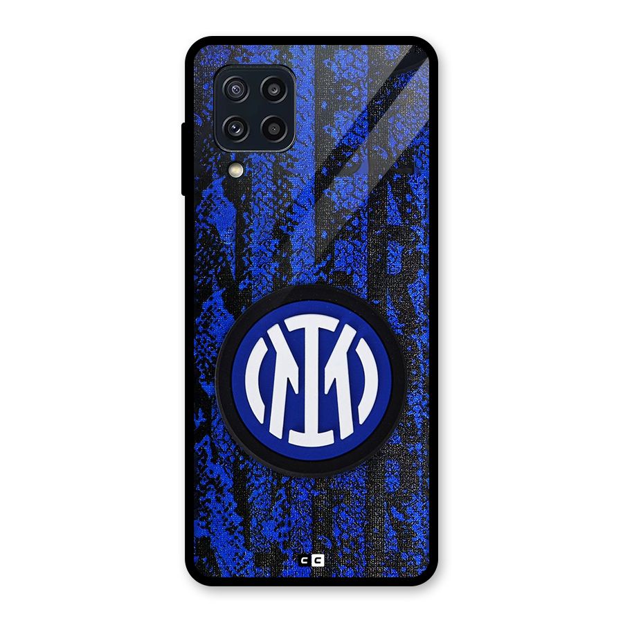 Inter Milan Texture Glass Back Case for Galaxy M32