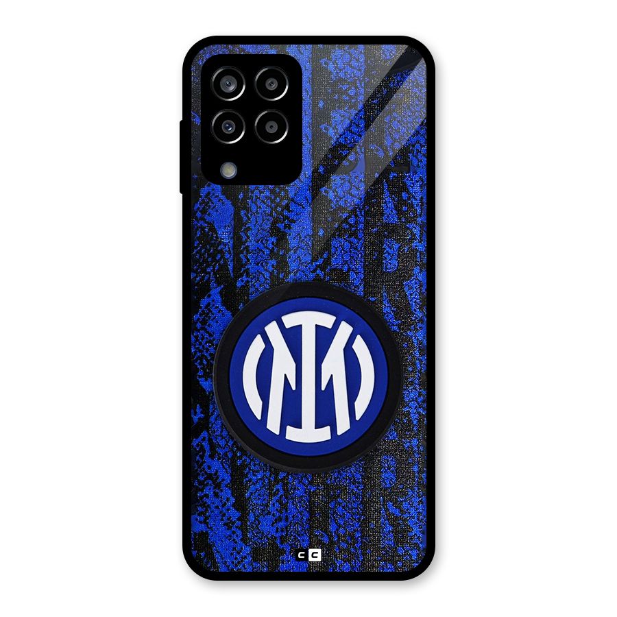 Inter Milan Texture Glass Back Case for Galaxy M33