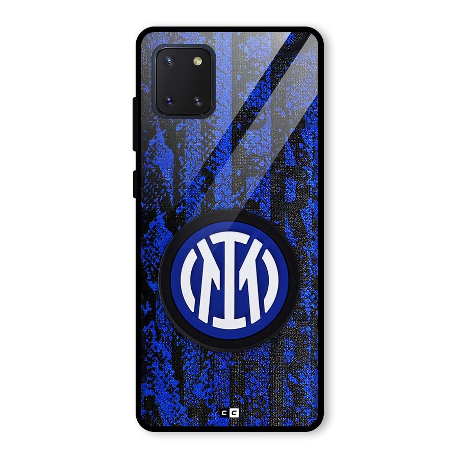 Inter Milan Texture Glass Back Case for Galaxy Note 10 Lite