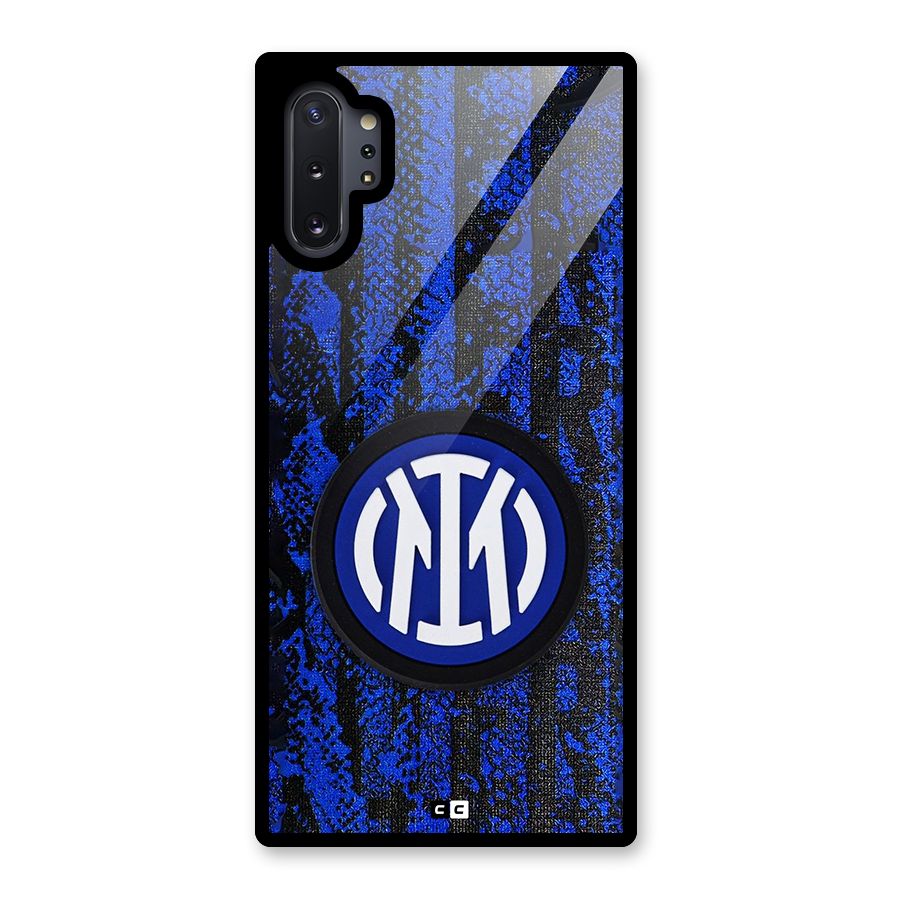 Inter Milan Texture Glass Back Case for Galaxy Note 10 Plus