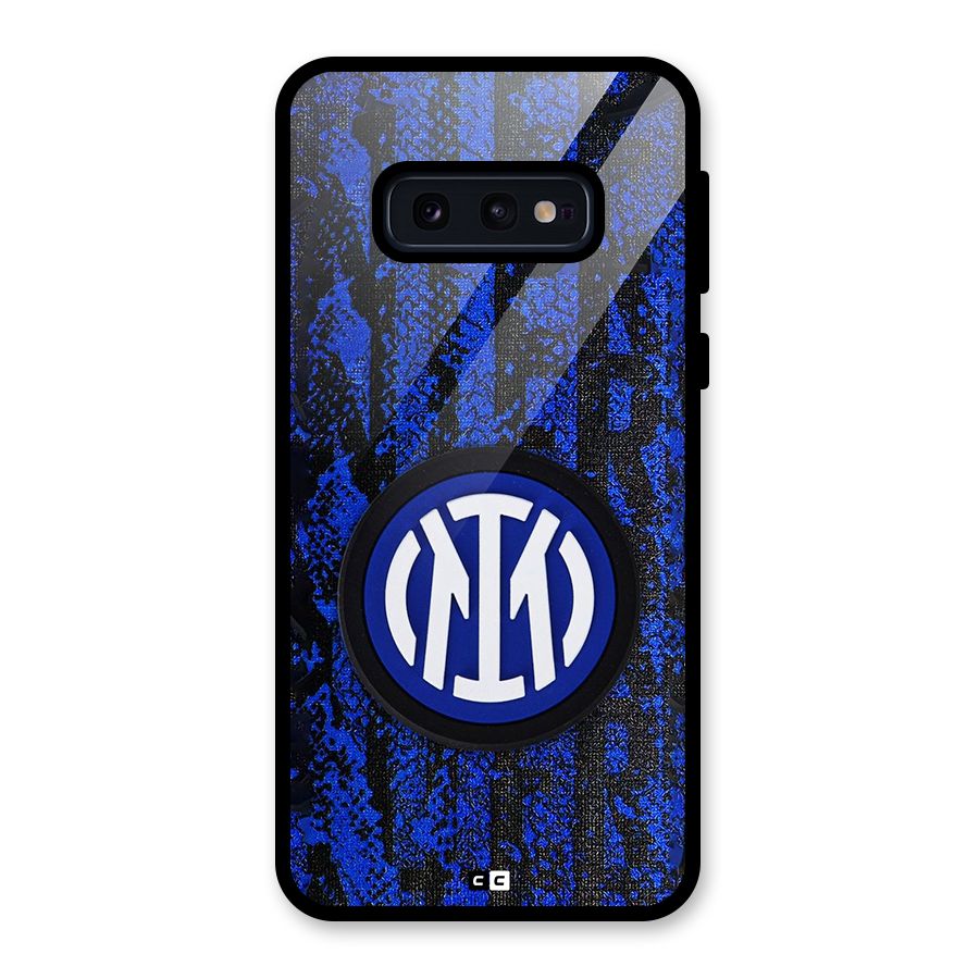 Inter Milan Texture Glass Back Case for Galaxy S10e