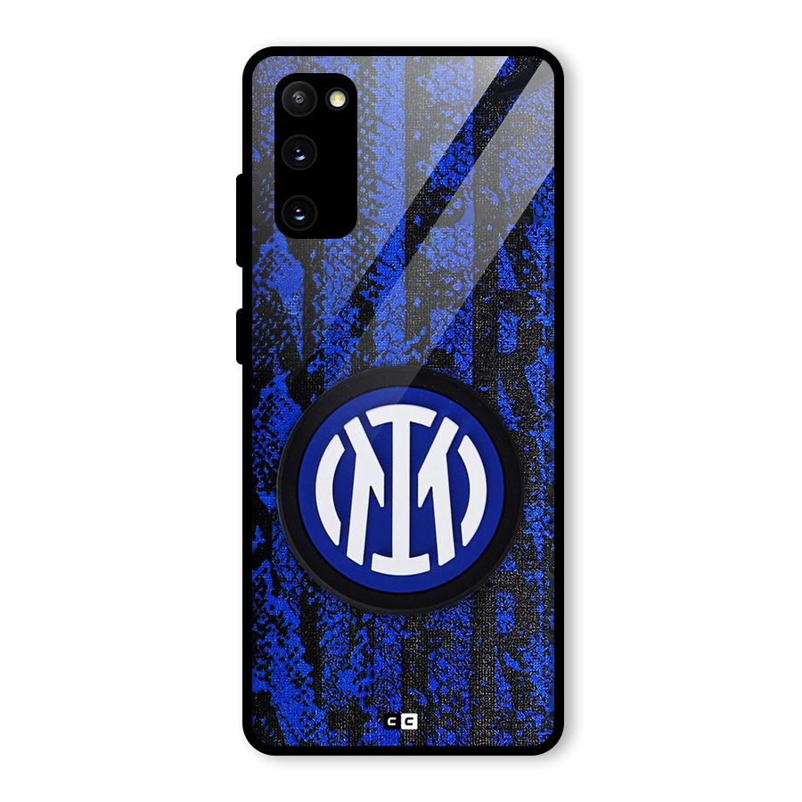 Inter Milan Texture Glass Back Case for Galaxy S20 FE 5G