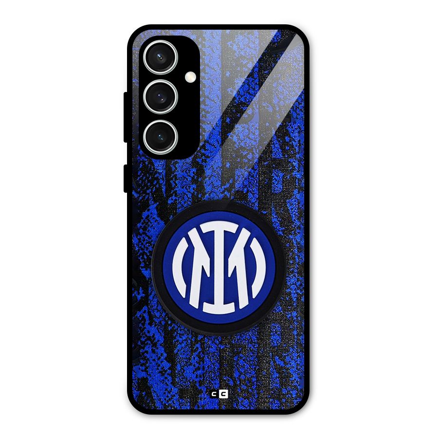 Inter Milan Texture Glass Back Case for Galaxy S23 FE