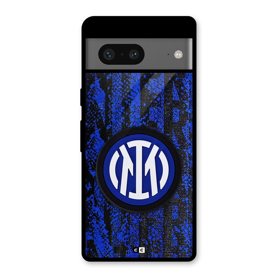 Inter Milan Texture Glass Back Case for Google Pixel 7