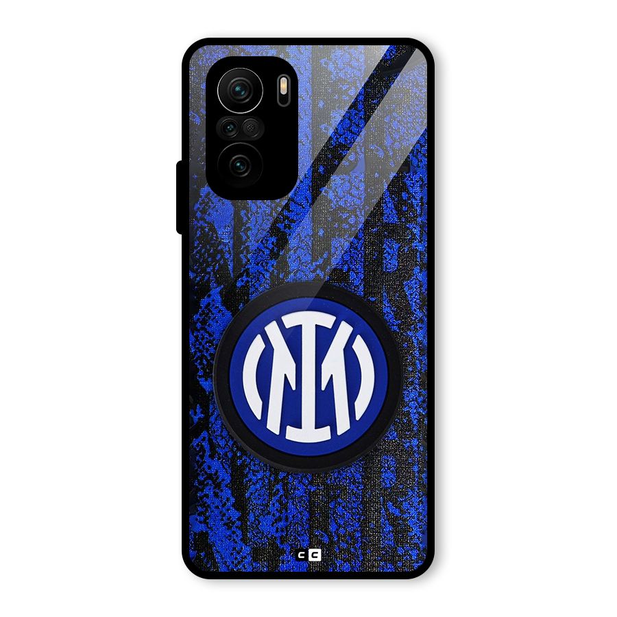 Inter Milan Texture Glass Back Case for Mi 11X Pro