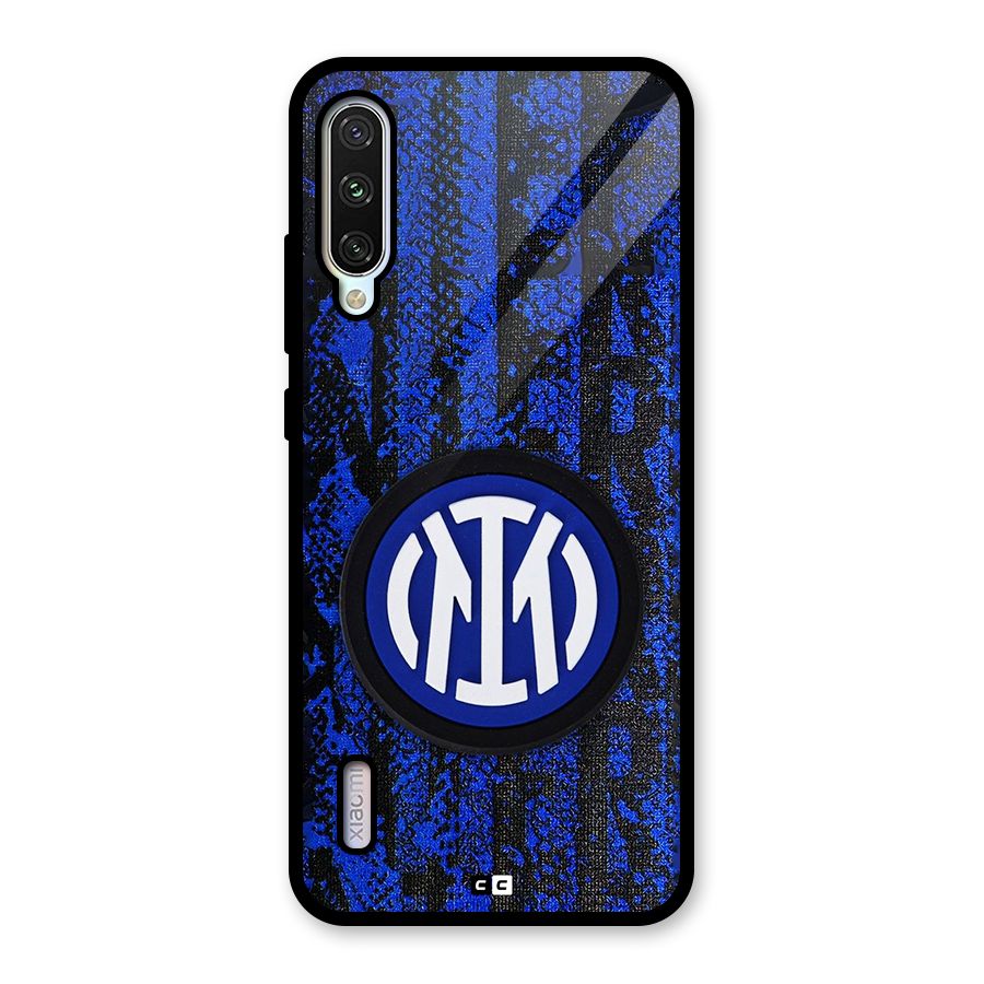 Inter Milan Texture Glass Back Case for Mi A3