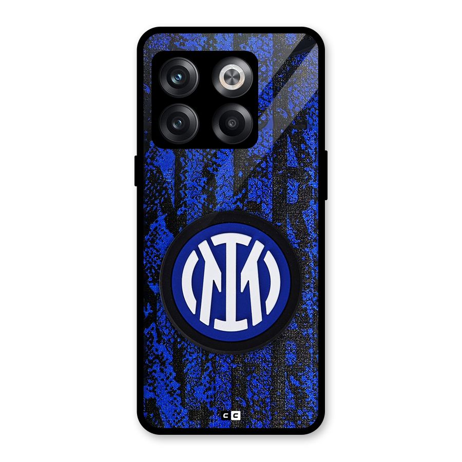Inter Milan Texture Glass Back Case for OnePlus 10T