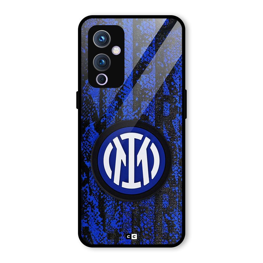 Inter Milan Texture Glass Back Case for OnePlus 9