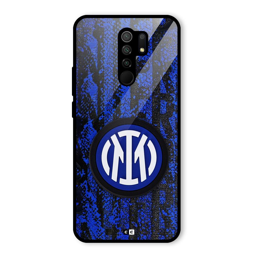Inter Milan Texture Glass Back Case for Poco M2