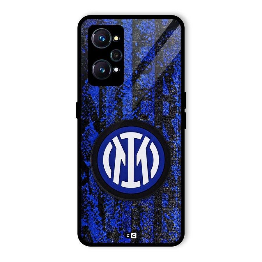 Inter Milan Texture Glass Back Case for Realme GT Neo2