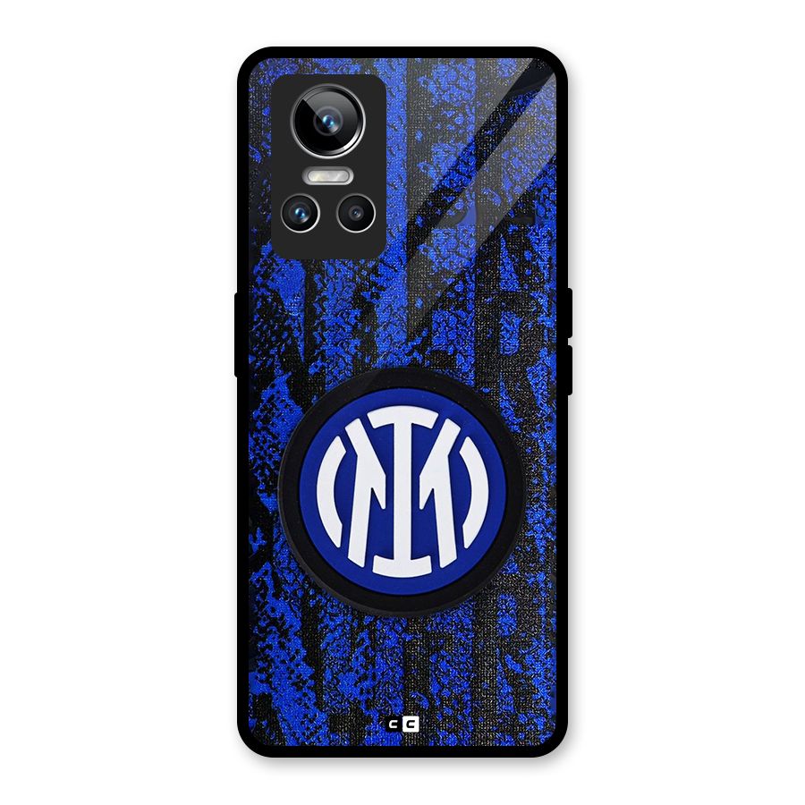 Inter Milan Texture Glass Back Case for Realme GT Neo 3