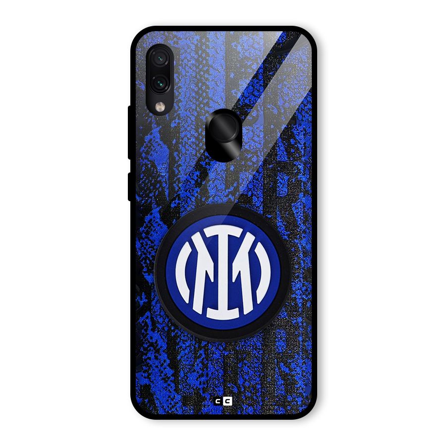 Inter Milan Texture Glass Back Case for Redmi Note 7 Pro