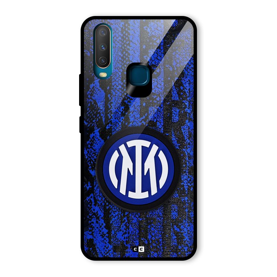 Inter Milan Texture Glass Back Case for Vivo U10