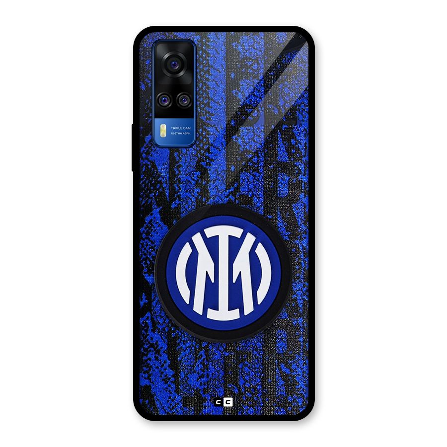 Inter Milan Texture Glass Back Case for Vivo Y31