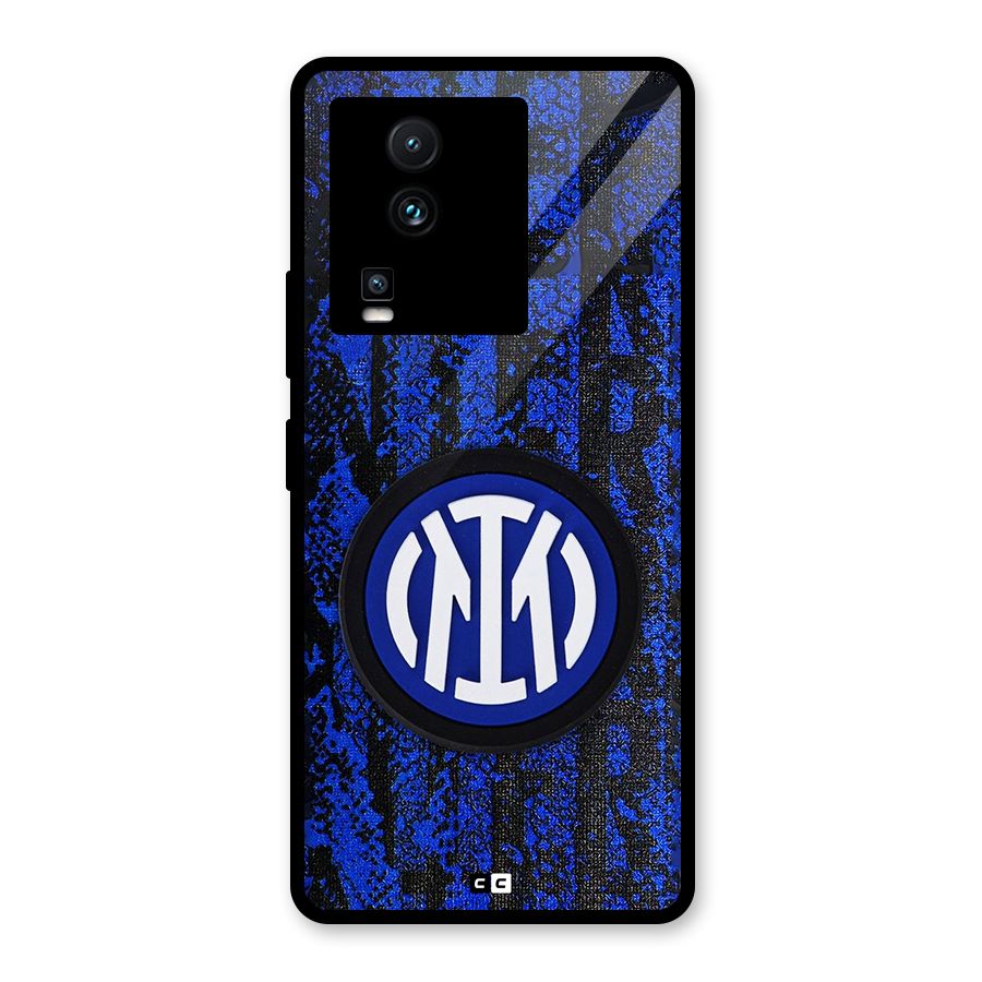 Inter Milan Texture Glass Back Case for Vivo iQOO Neo 7 Pro