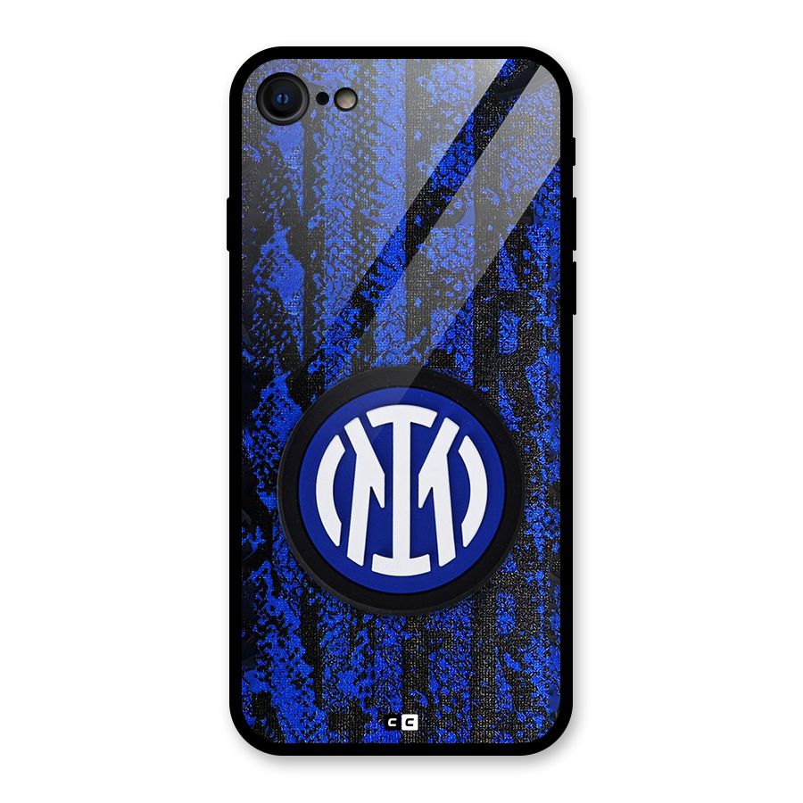 Inter Milan Texture Glass Back Case for iPhone 7