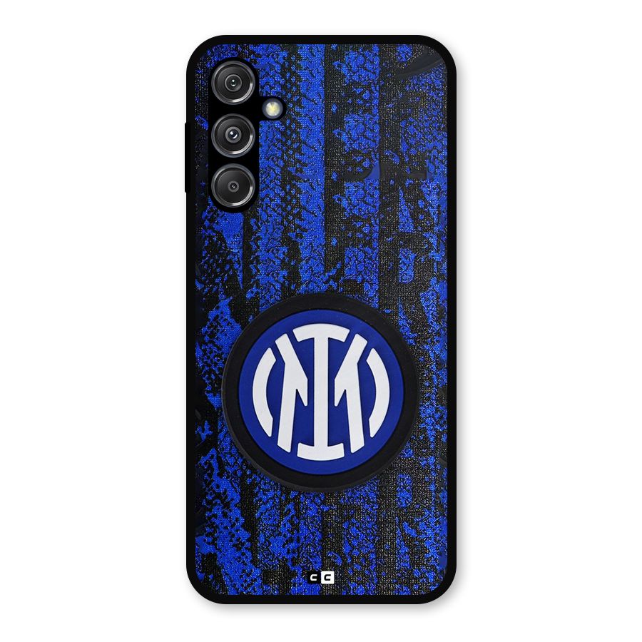 Inter Milan Texture Metal Back Case for Galaxy M34 5G