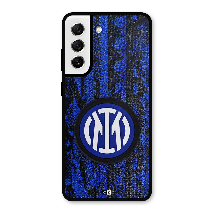 Inter Milan Texture Metal Back Case for Galaxy S21 FE 5G
