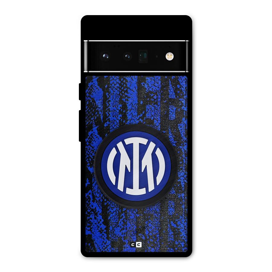 Inter Milan Texture Metal Back Case for Google Pixel 6 Pro