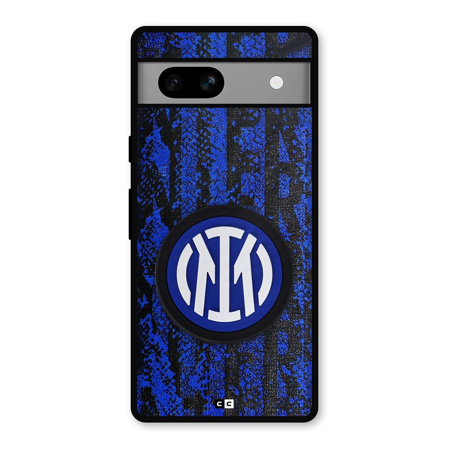 Inter Milan Texture Metal Back Case for Google Pixel 7a